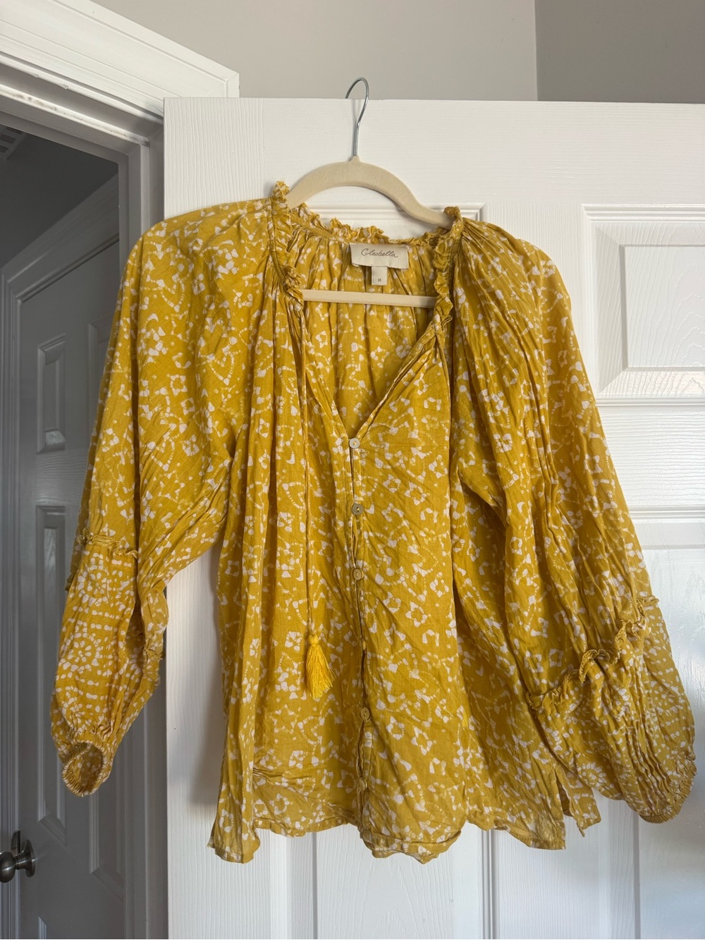 Cleobella Mustard Print Blouse